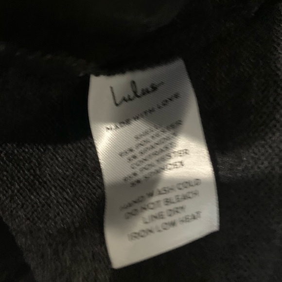 NWT Lulus Autumn Daze Black Cowl Neck Long Sleeve Sweater Dress - Size L - Picture 14 of 15